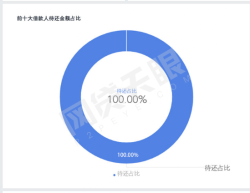 厦门一获得备案的平台前十大借款人待还金额占比截图